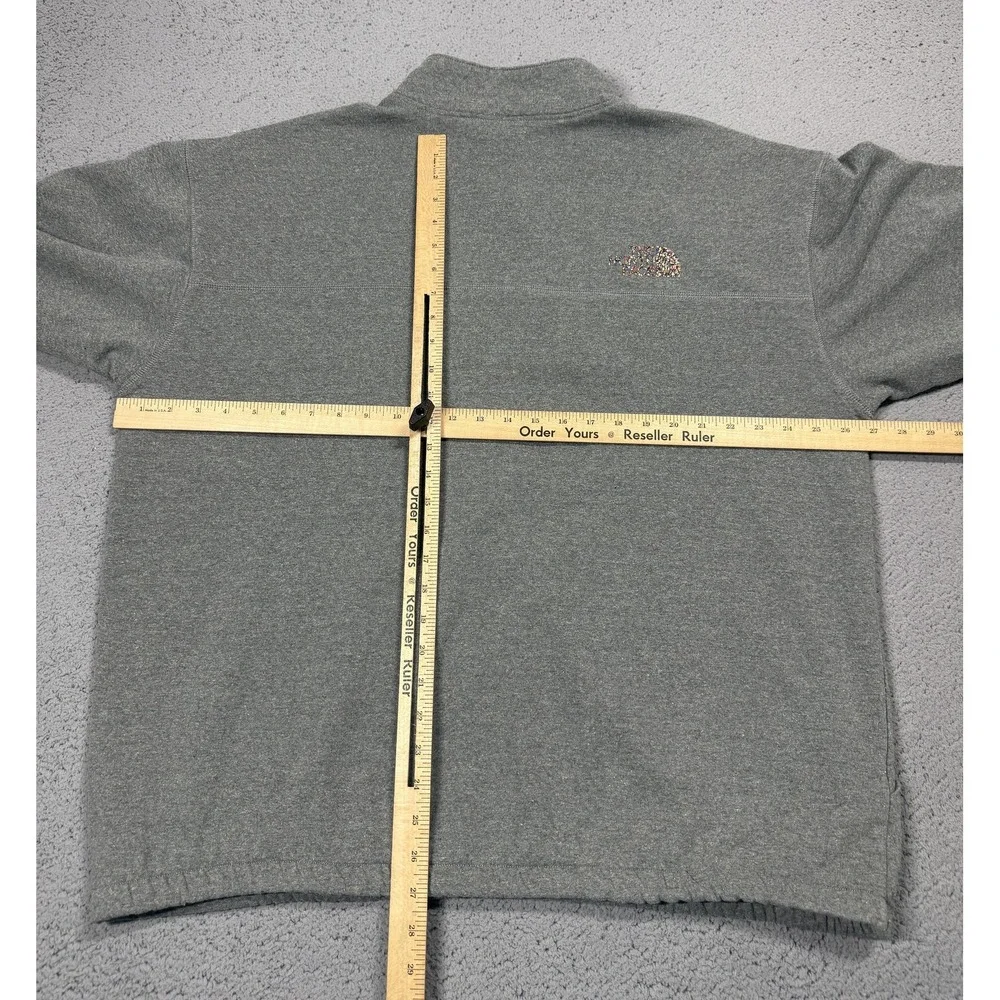 The North Face Sweatshirt Mens XL Gray Fleece 1/4 Zip Pullover Speckle Logo